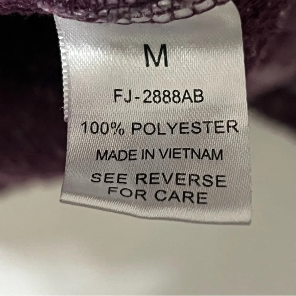 Zenana Women's Pullover Purple 1/4 Zip Pocket Fuzzy Medium - Picture 6 of 6